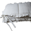 Quilted Frilled Cot Bumper | Cream Waffle