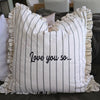 Striped Ruffled 60 X 60 Cushions