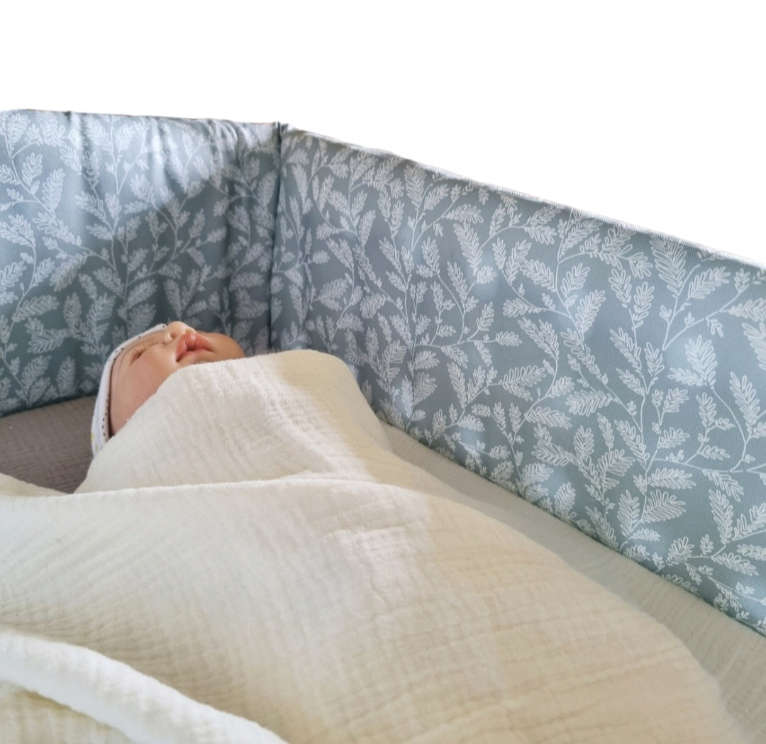 Cot Bumper Fresh Sage Delicious Monsters