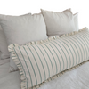 Striped Ruffled Lumbar Cushions
