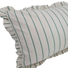 Striped Ruffled Lumbar Cushions