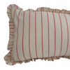Striped Ruffled Lumbar Cushions