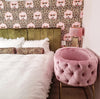 Deep Buttoned Velvet Bassinet