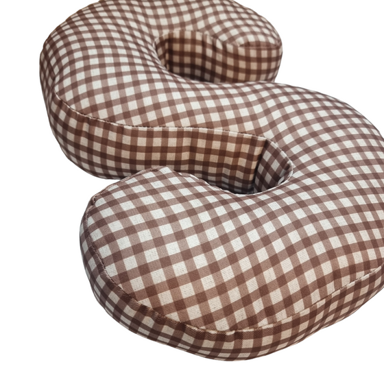 Initial Cushion | Gingerbread Blocks