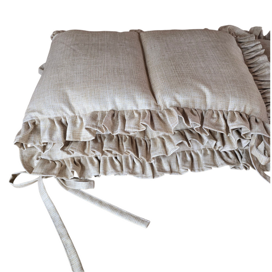 Quilted Frilled Cot Bumper | Wheat Bix
