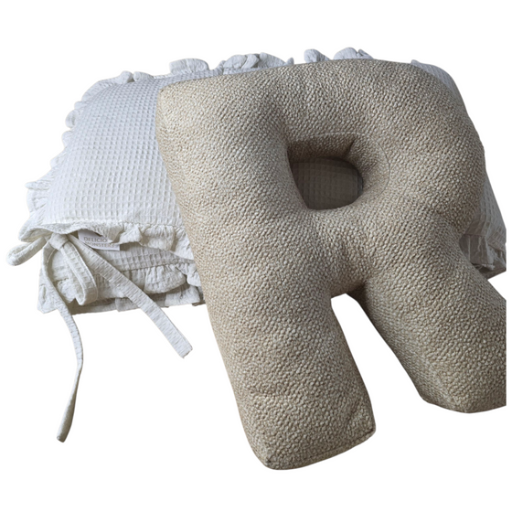 Quilted Frilled Cot Bumper | Cream Waffle