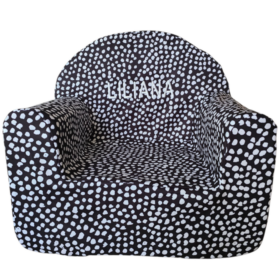 Toddler Chair 2.0 | White on Black Spot