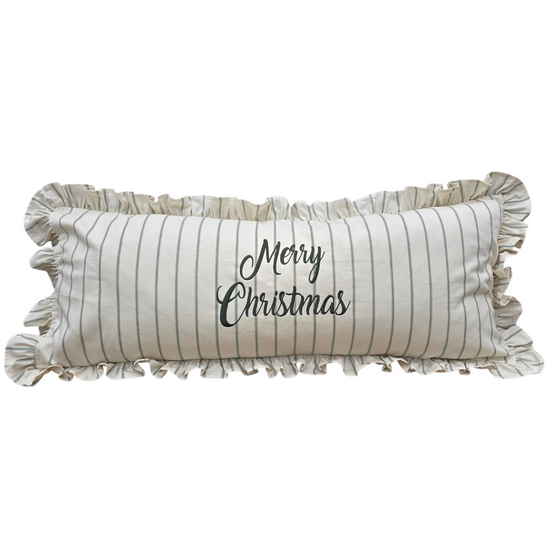 Striped Ruffled Lumbar Cushions