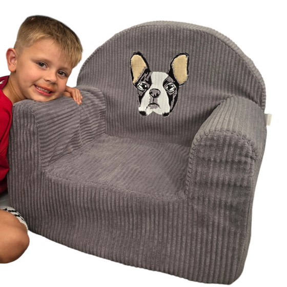 Corduroy Toddler Chair 2.0 | Boston Terrier