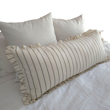  Striped Ruffled Lumbar Cushions