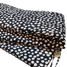  Cot Bumper | White on Black Spot