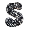 Initial Cushion | White on Black Spot