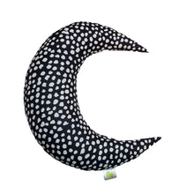  Moon Pillow | White on Black Spot