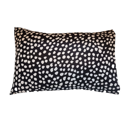 Scatter Cushion | White on Black Spot