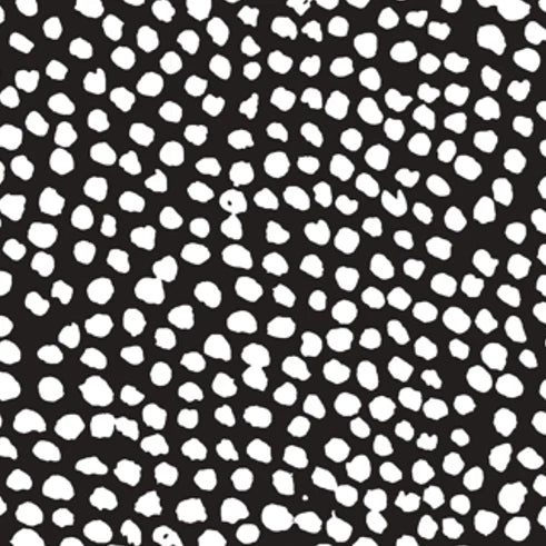 Initial Cushion | White on Black Spot