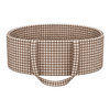 Gingerbread Blocks carrycot with matching patterned handles on white