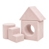 Four-piece velvet Climb Step and Slide soft play set