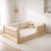 3/4 Floor Bed Bumpers | Cream Waffle