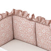 Quilted Frilled Cot Bumper | Blush Blossom