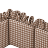 Quilted Frilled Cot Bumper in Gingerbread Blocks