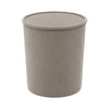 The Poppet Pouf in velvet - round seat with piped edge