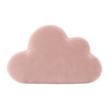 Pink velvet cloud cushion on a white background