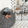 The Biggie Beanbag | White on Black Spot