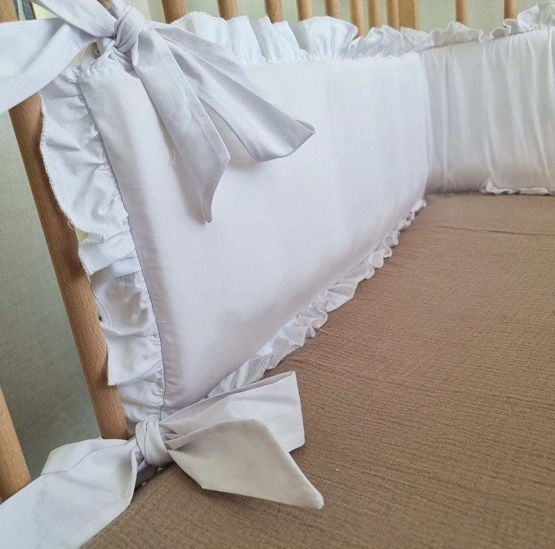 Frill Cot Bumper Snow White Delicious Monsters