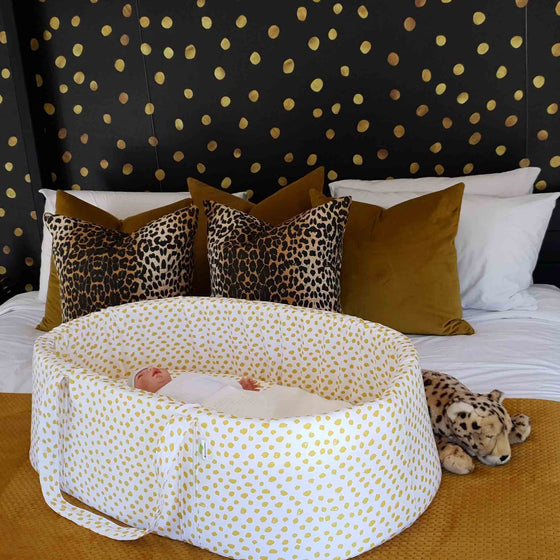 Mustard Spotted Carry Cot | Baby Accessories 3